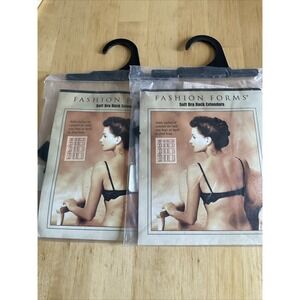 Fashion Forms Soft Back Bra Extenders 6 Units White Nude Black NIB 2